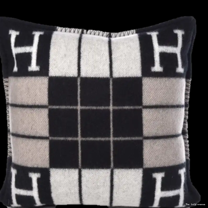 PILLOW THROW STRIPE HERMES WOOL 0502